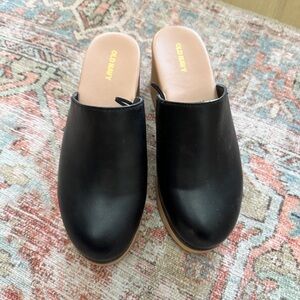 Old Navy Black Mules Slip-On Shoes